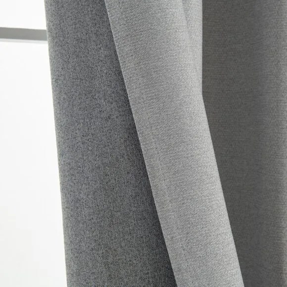 Beauty Home Κουρτίνα Full Blackout σκίασης με 8 κρίκους Elite Art 8392 Light Grey-Νο3 140x270 Ασημί
