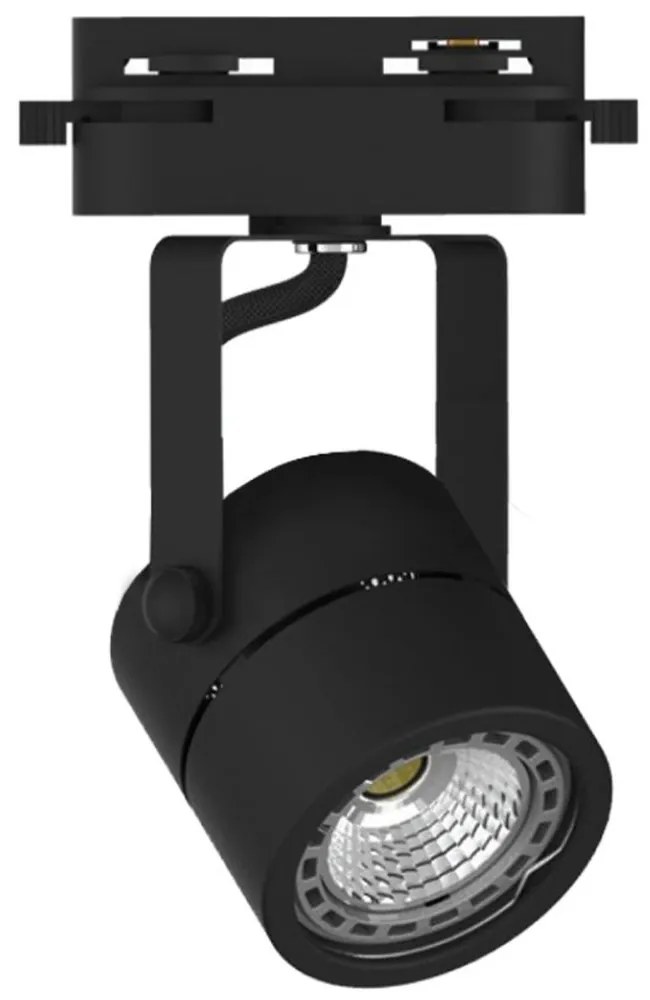 Σποτ Μονοφασικής Ράγας T00600-BL 8x14cm 1xGU10 Black Inlight