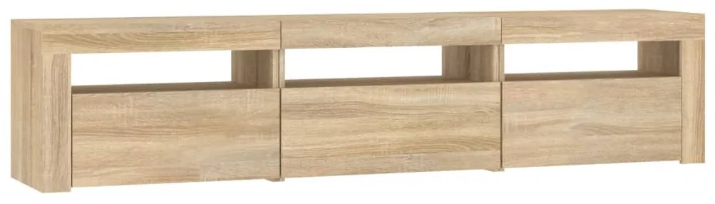 vidaXL Έπιπλο Τηλεόρασης με LED Sonoma Δρυς 180x35x40 εκ.