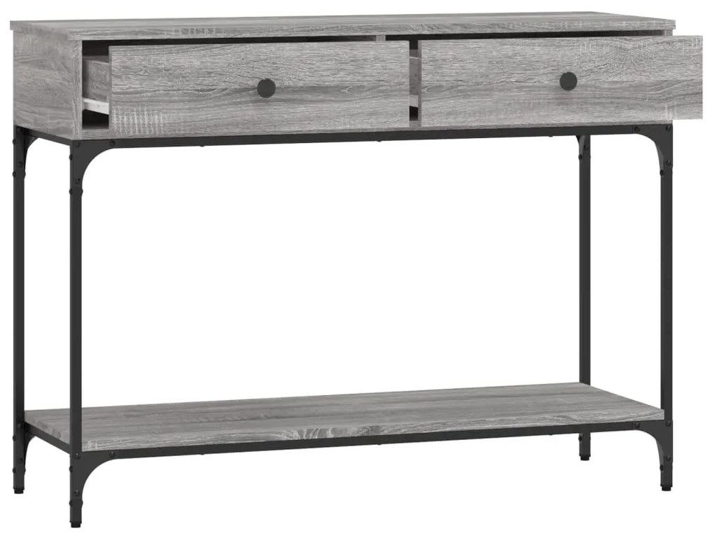 Τραπέζι Κονσόλα Γκρι Sonoma 100x34,5x75 εκ. Επεξεργασμένο Ξύλο - Γκρι