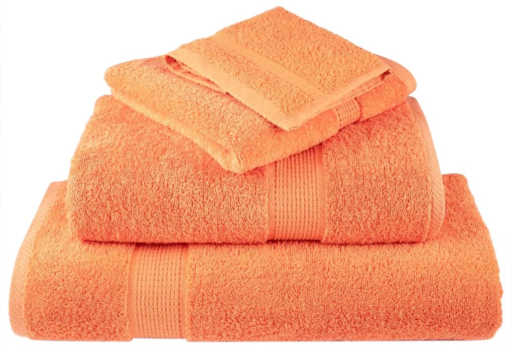 vidaXL Πετσέτες 10 pcs Πορτοκάλι 15 x 21 cm Βαμβάκι