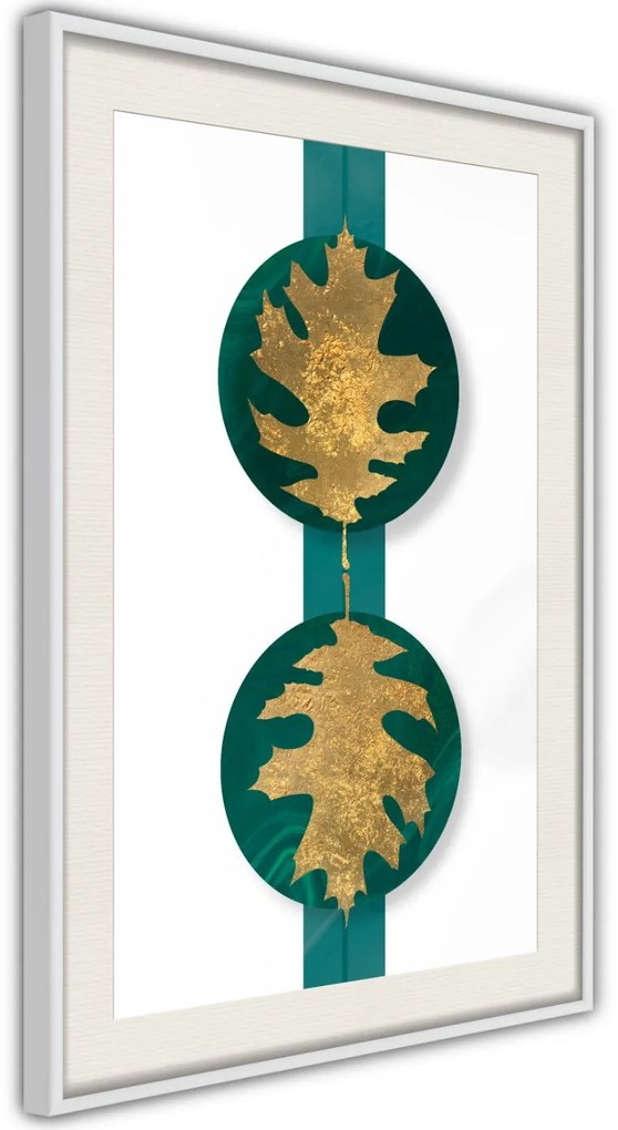 Αφίσα - Gilded Oak Leaves - 20x30 - Χρυσό - Χωρίς πασπαρτού