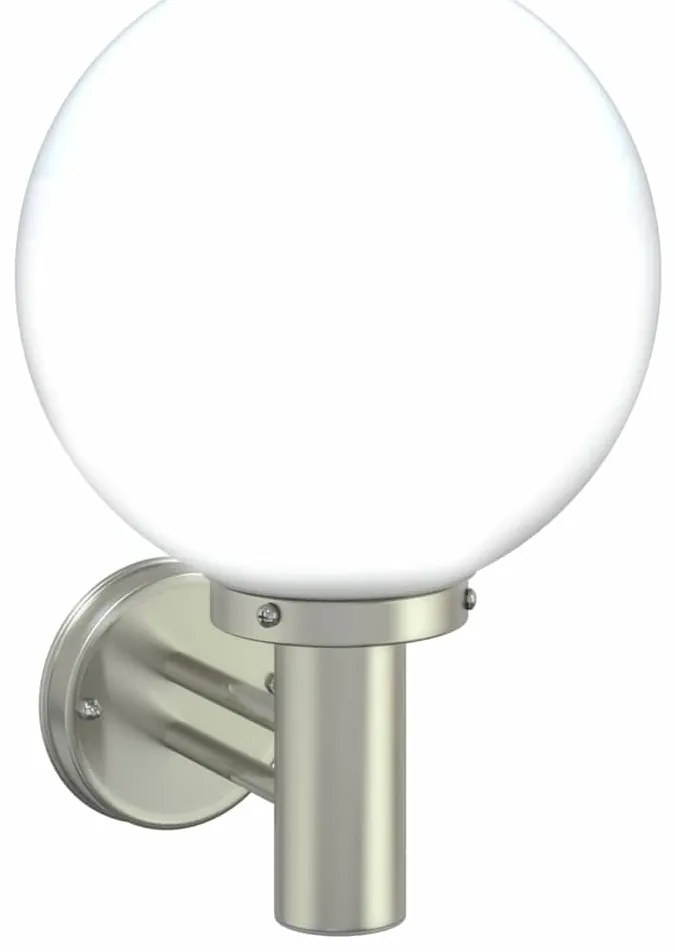 vidaXL Εξωτερικά Φωτιστικά Τοίχου 2 pcs Ασημί 28 x 25 x 38 εκ