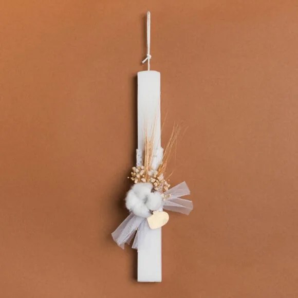 Beauty Home ΛΑΜΠΑΔΑ 33cm ΒΑΜΒΑΚΙ ΚΑΙ ΚΑΡΔΙΑ ΣΕ ΣΥΣΚΕΥΑΣΙΑ ΔΩΡΟΥ