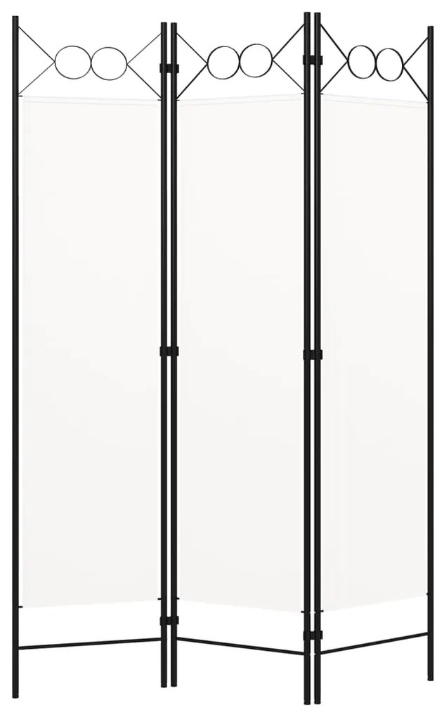 vidaXL Διαχωριστικό Δωματίου με 3 Πάνελ Λευκό 120 x 180 εκ.