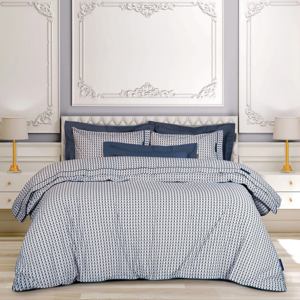 Σετ Σεντόνια Polycotton King 260x280εκ. Essential 2214 Μπεζ-Γκρι Greenwich Polo Club