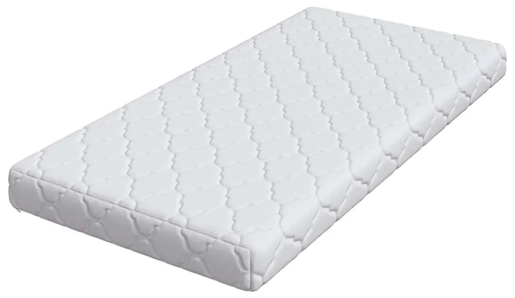 vidaXL Στρώμα με Επίστρωμα Καρύδας Λευκό 120 x 60 cm PU Αφρός