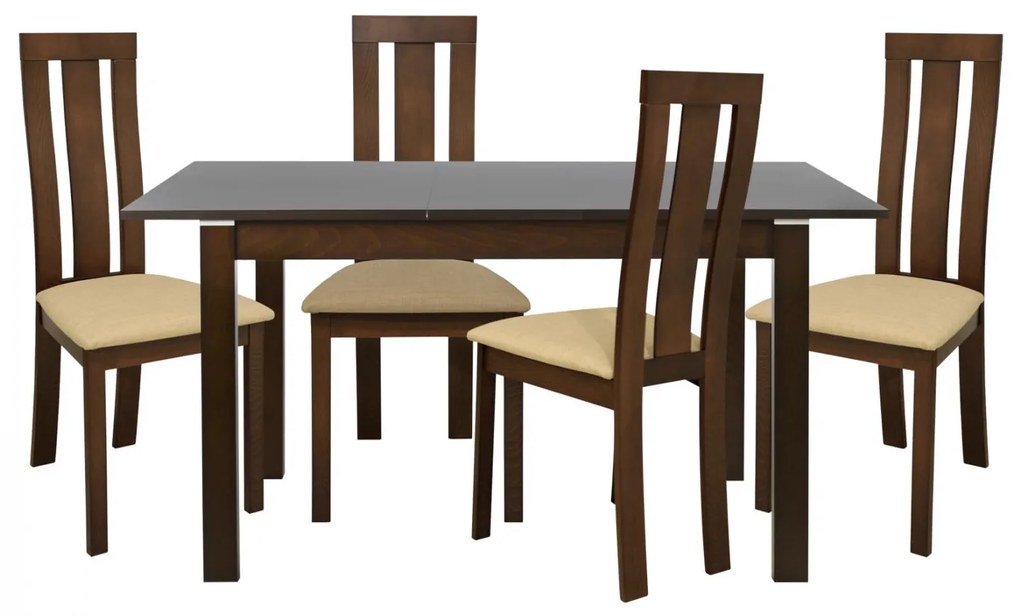 Σετ τραπεζαρίας C10050 5 τεμ με 4 Καρέκλες και Τραπέζι ανοιγόμενο 120+30Χ80Χ75 εκ.