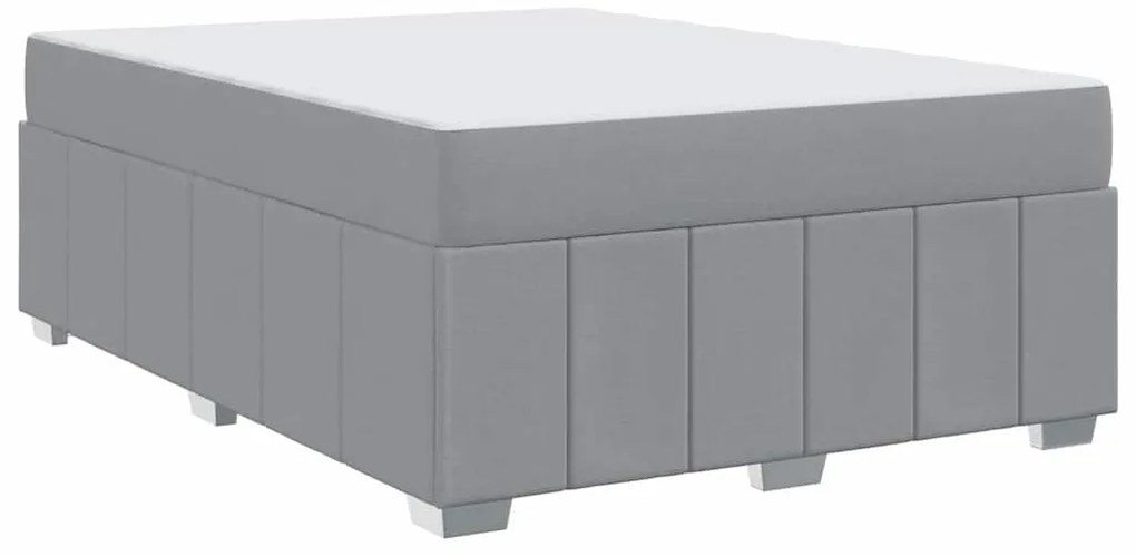 vidaXL Σκελετός Κρεβατιού Ανοιχτό γκρι 140 x 200 cm ύφασμα