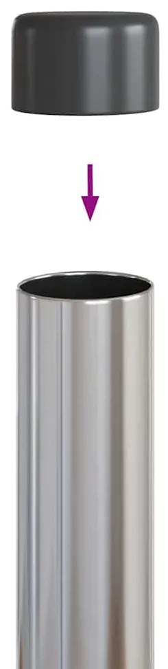 vidaXL Πό posts φράχτη 12 pcs Ασημί 90 cm Ατσάλι με Επικάλυψη Πούδρας