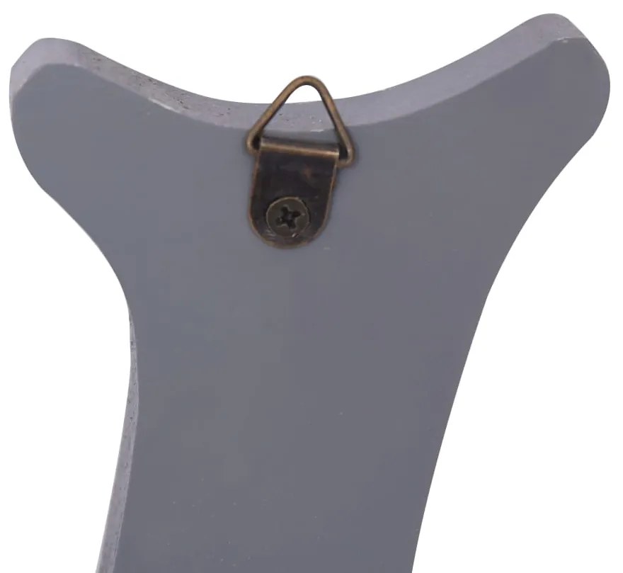 vidaXL Κρεμάστρα Τοίχου «WELCOME» Γκρι 74 x 29,5  εκ.