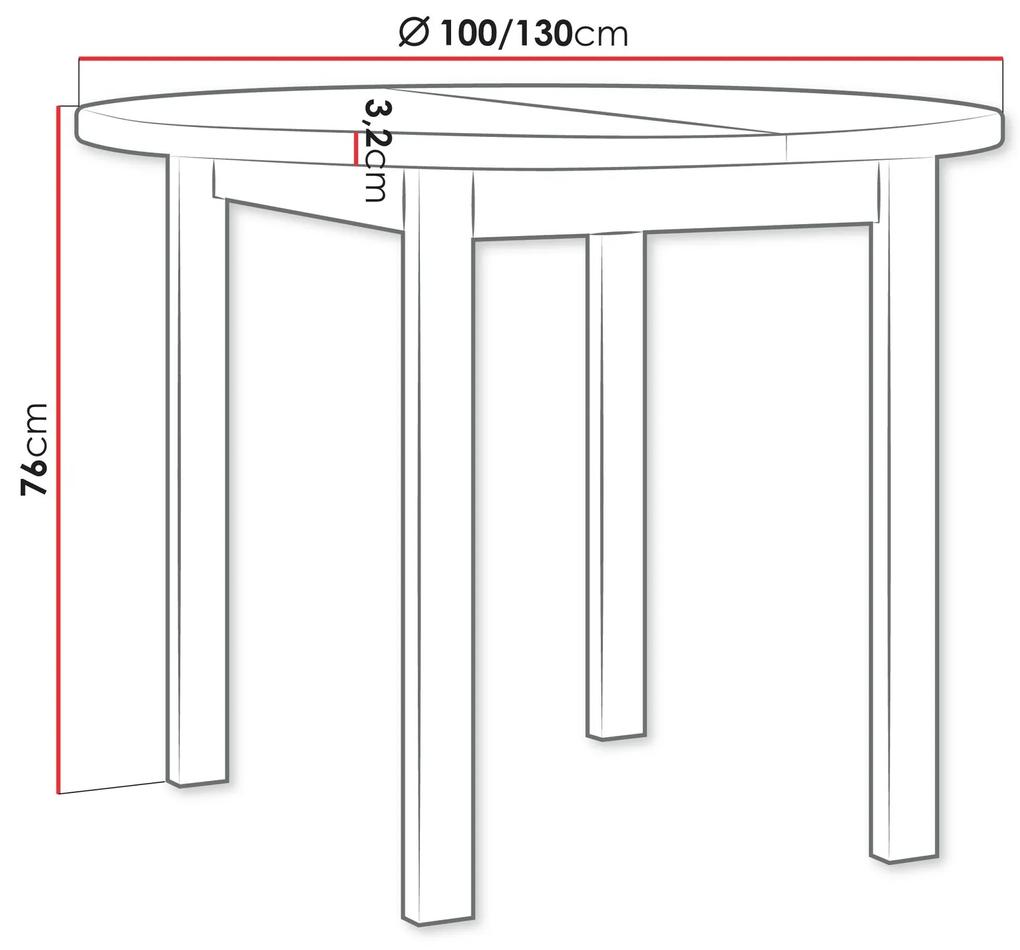 Τραπέζι Victorville 355, Άσπρο, Artisan βελανιδιά, 76cm, 22 kg, Επιμήκυνση, Πλαστικοποιημένη μοριοσανίδα, Ξύλο | Epipla1.gr