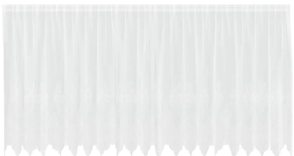 vidaXL Κουρτίνες με κουρτίνες Λευκό 500 x 180 εκ. Πολυεστέρας