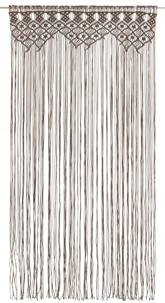 vidaXL Κουρτίνα Μακραμέ Taupe 140 x 240 εκ. Βαμβακερή