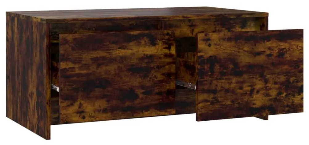 vidaXL Τραπεζάκι Σαλονιού Καπνιστή Δρυς 90x50x41,5 εκ. Επεξ. Ξύλο