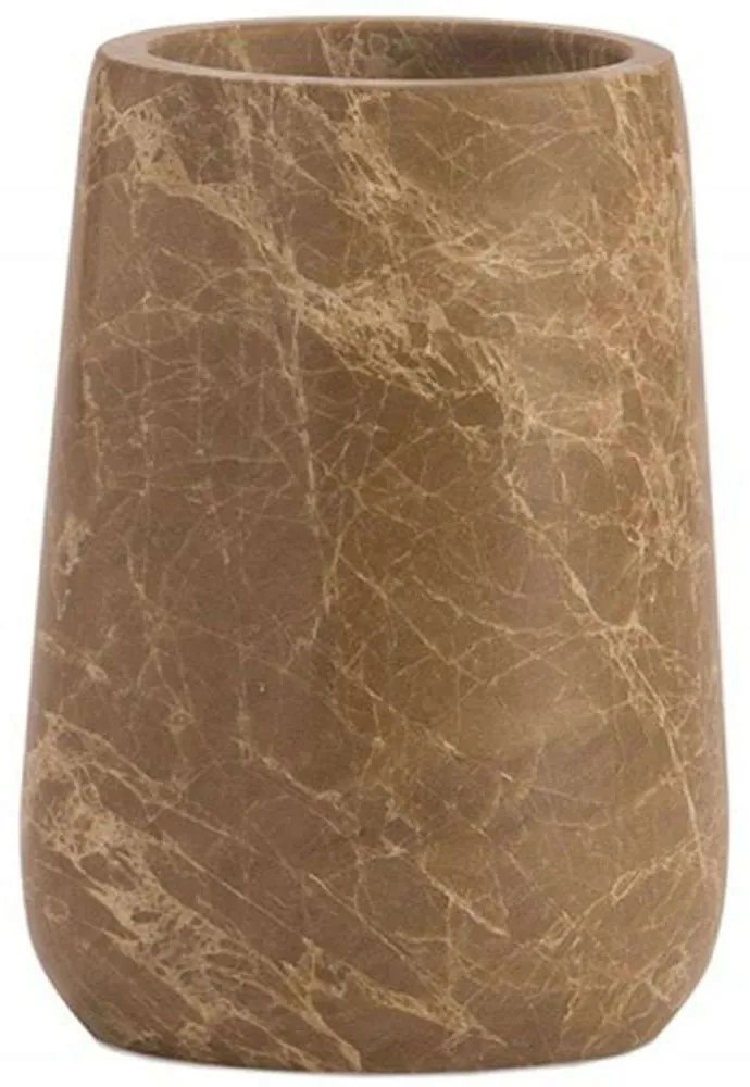 Ποτηροθήκη AH-BA24123 Φ8x11,5cm Marble Brown Andrea House Μάρμαρο