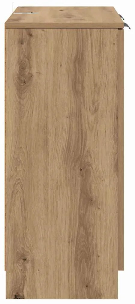 vidaXL Πλαϊνό γραφείο artisan δρυς 60 x 30 x 70 εκ. Επεξεργασμένο ξύλο
