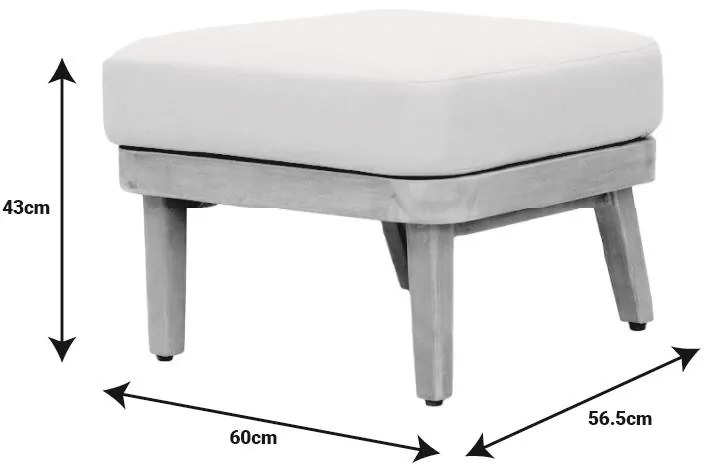 Σετ σαλονιού 2τμχ Nicholas μασίφ ξύλο ευκαλύπτου και μπεζ ύφασμα 79x79.5x117 εκ.