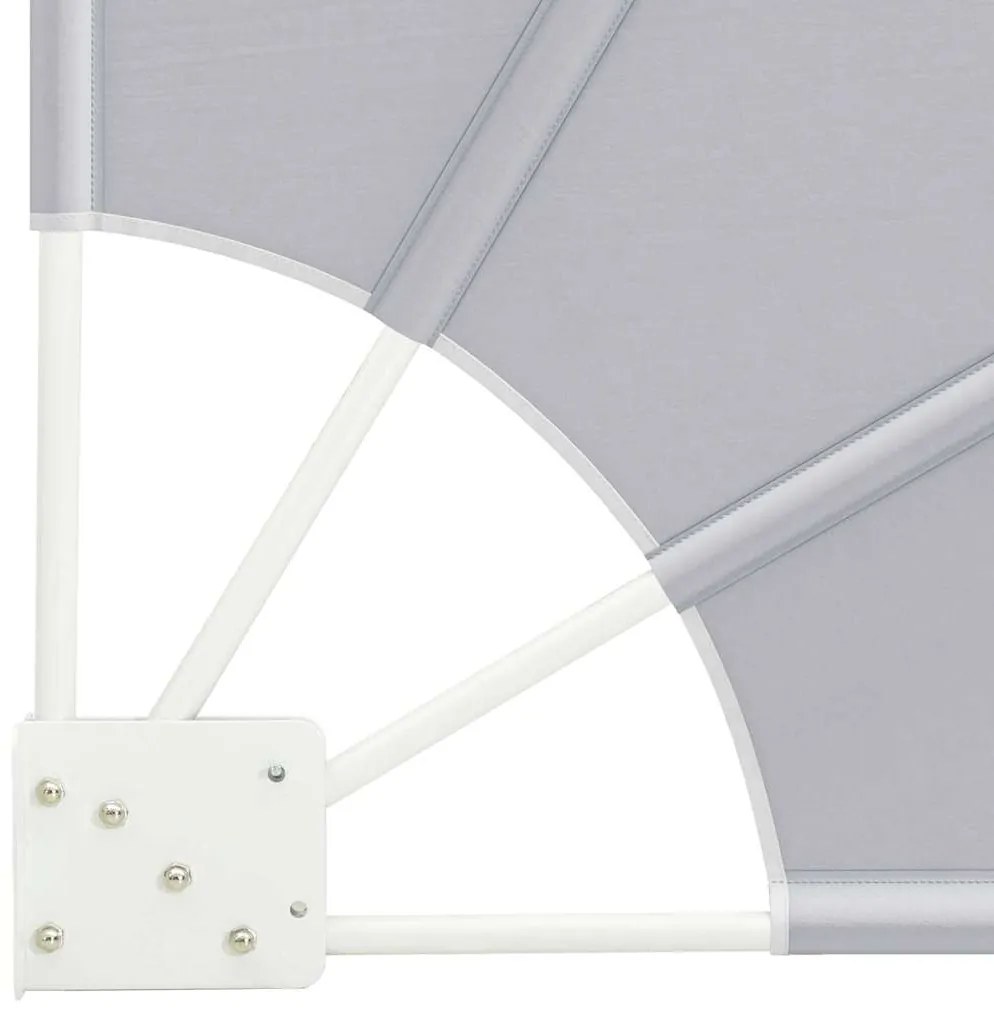 vidaXL Αδιάφανο σκίαστρο μπαλκονιού Γκρι 160 x 160 cm ύφασμα