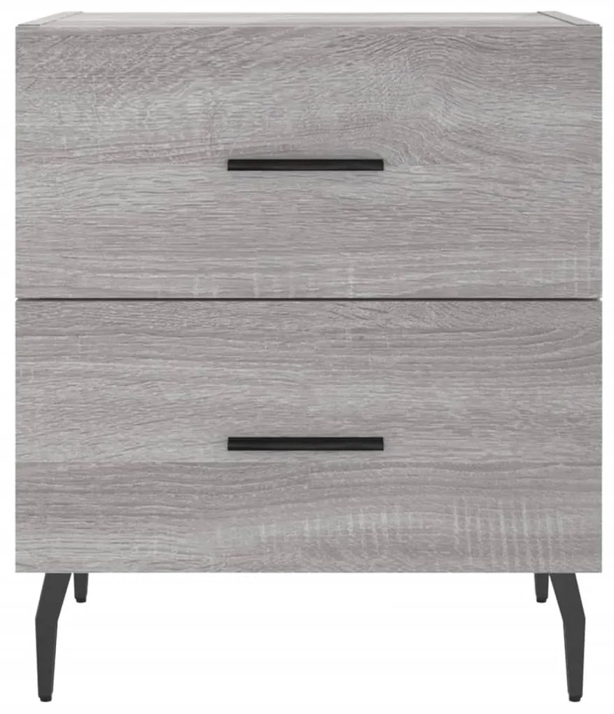 vidaXL Κομοδίνο Γκρι Sonoma 40 x 35 x 47,5 εκ. από Επεξεργασμένο Ξύλο