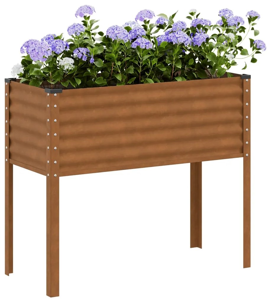 Γλάστρα Κήπου 100x45x90 εκ. από Ατσάλι με Αντοχή στις Καιρικές Συνθήκες