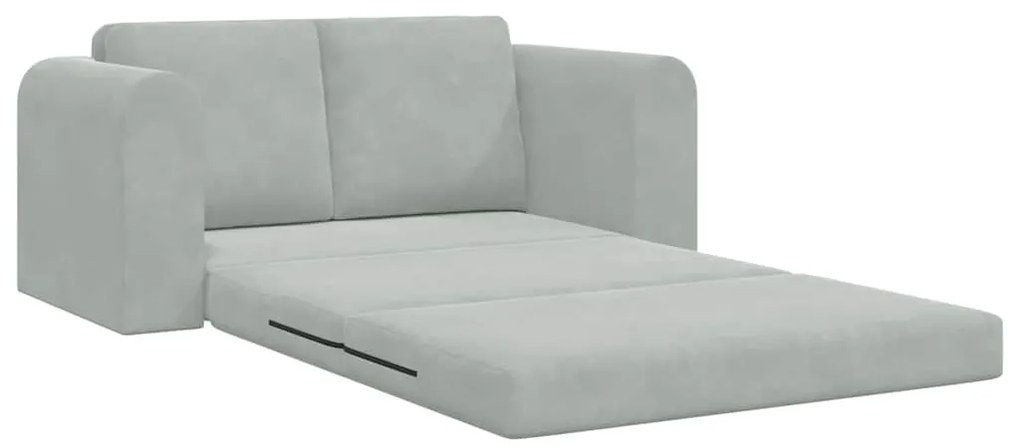 vidaXL Κρεβάτι καναπές Ανοιχτό γκρι 148 x 71 x 83 εκ. Βελούδο