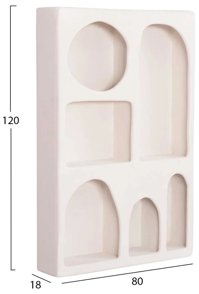 ΡΑΦΙΕΡΑ-ΚΟΜΜΟ ΣΕΙΡΑ SANTORINI HM18059 MDF ΣΕ ΥΠΟΛΕΥΚΟ 80x18x120Υεκ.