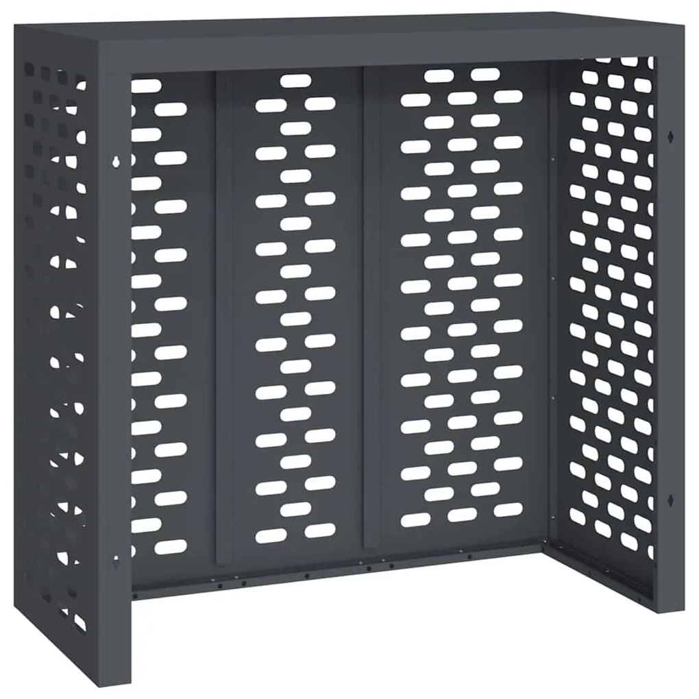 vidaXL Κάλυμμα κλιματιστικού Ανθρακί 110 x 50 x 105 εκ Ατσάλι