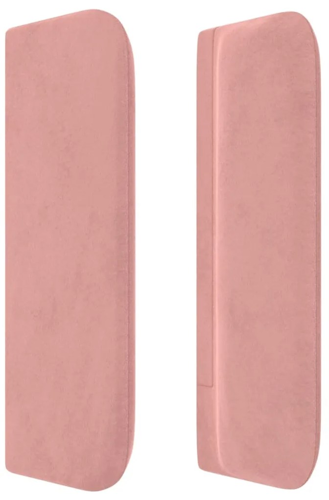 vidaXL Κεφαλάρι με Πτερύγια Ροζ 83x16x78/88 εκ. Βελούδινο