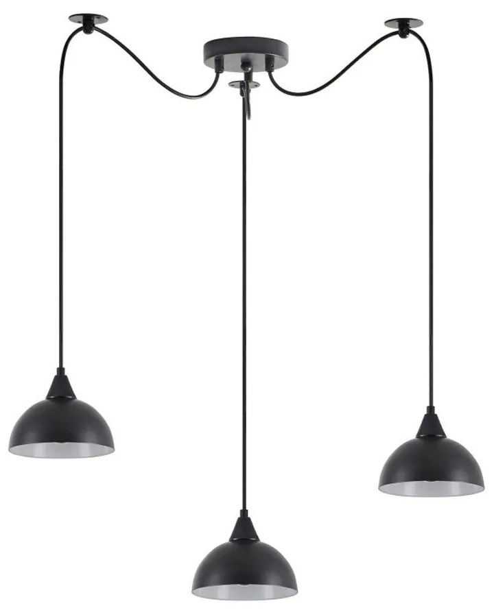 Φωτιστικό Οροφής Κρεμαστό Adept 77-9054 40x300cm 3xE27 60W Black Homelighting Metal