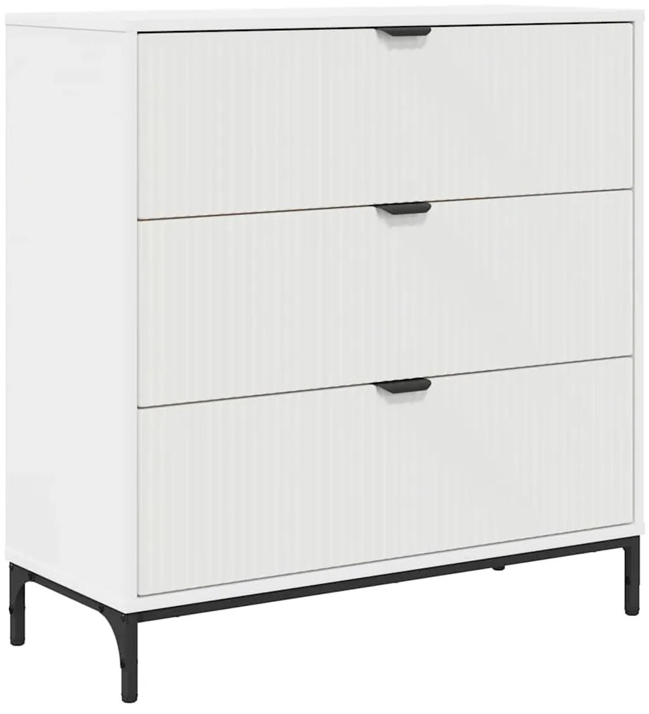 vidaXL Πλαϊνό γραφείο Λευκό 79.5 x 33 x 82 εκ Επεξεργασμένο ξύλο