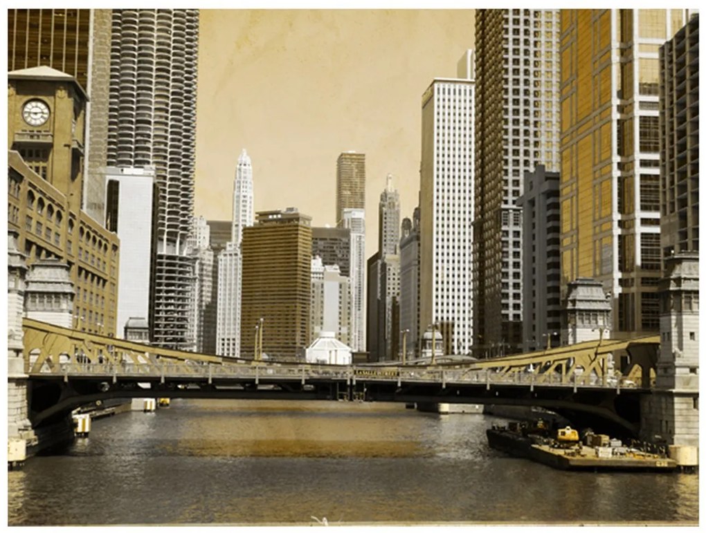 Φωτοταπετσαρία - Chicago's bridge (vintage effect) 200x154