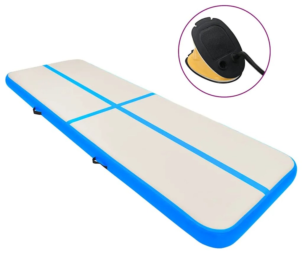 vidaXL Στρώμα Ενόργανης Φουσκωτό Μπλε 800 x 100 x 15 εκ. PVC με Τρόμπα