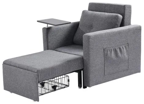 VEVOR Sleeper Sofa Bed with Side Pocket Pillow Desk Board 5 Adjustable Backrest