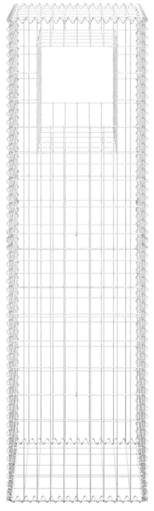 vidaXL Συρματοκιβώτια Στύλοι 2 τεμ. 50 x 50 x 180 εκ. Σιδερένιοι