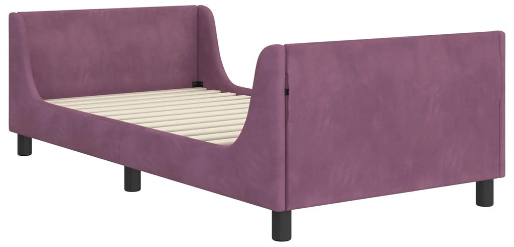 vidaXL Κρεβάτι Παιδικής Κρεβατοκάμαρας με Κεφαλάκι Μοβ 80 x 200 cm