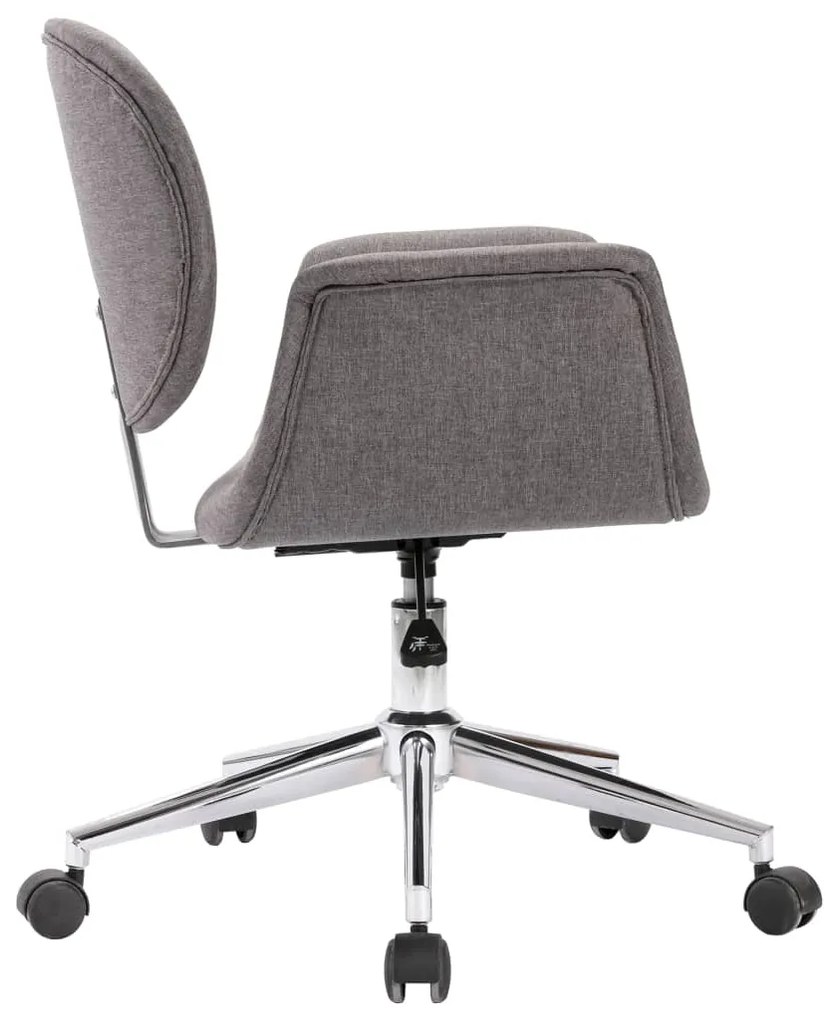 vidaXL Καρέκλα Τραπεζαρίας Περιστρεφόμενη Γκρι Υφασμάτινη