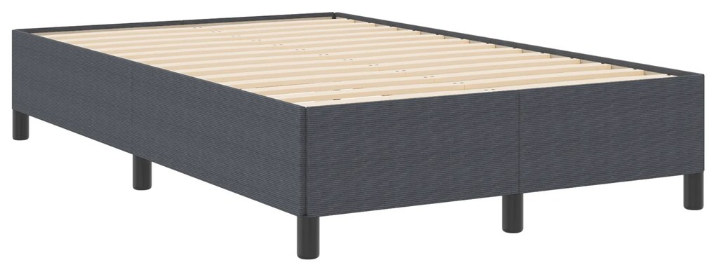 vidaXL Κρεβάτι Σκελετός Σκούρο Γκρι 120x200 εκ. Από Καρντουρόι