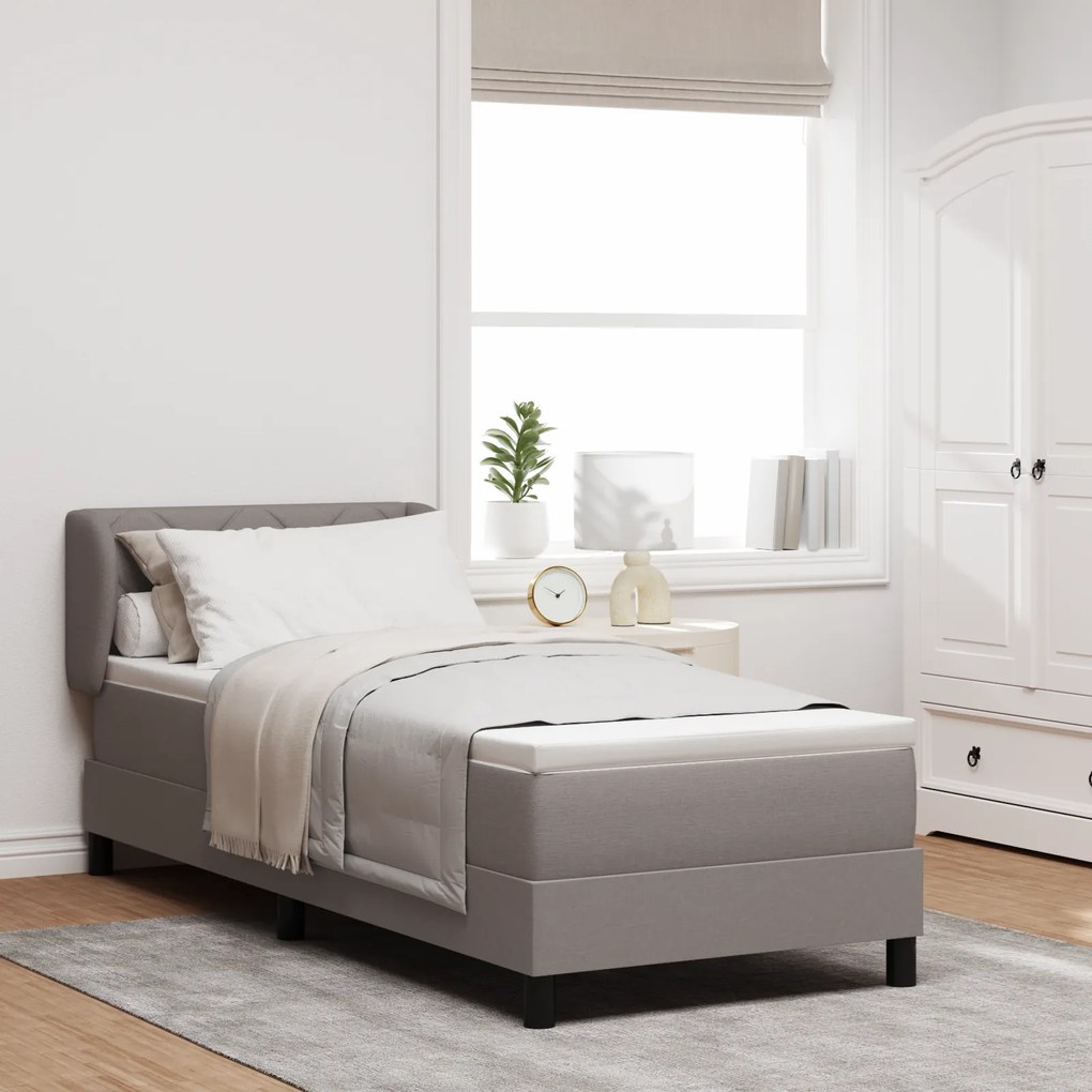 vidaXL Κρεβάτι Box Spring με στρώμα Ταούπ 80x200 εκ Fabric