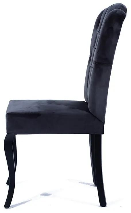 Καρέκλα YONCA ξύλο μαύρο χρώμα /ύφασμα FORTEK BABY FACE 23 - Βελούδο - 783-1123