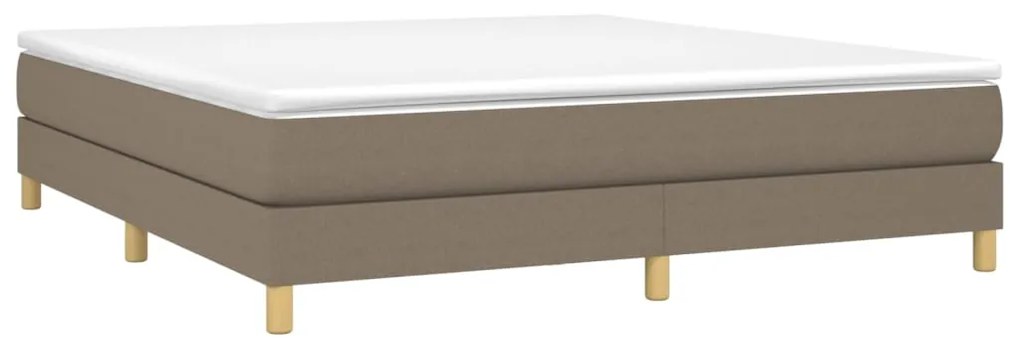 vidaXL Κρεβάτι Boxspring με Στρώμα Taupe 160x200 εκ. Υφασμάτινο