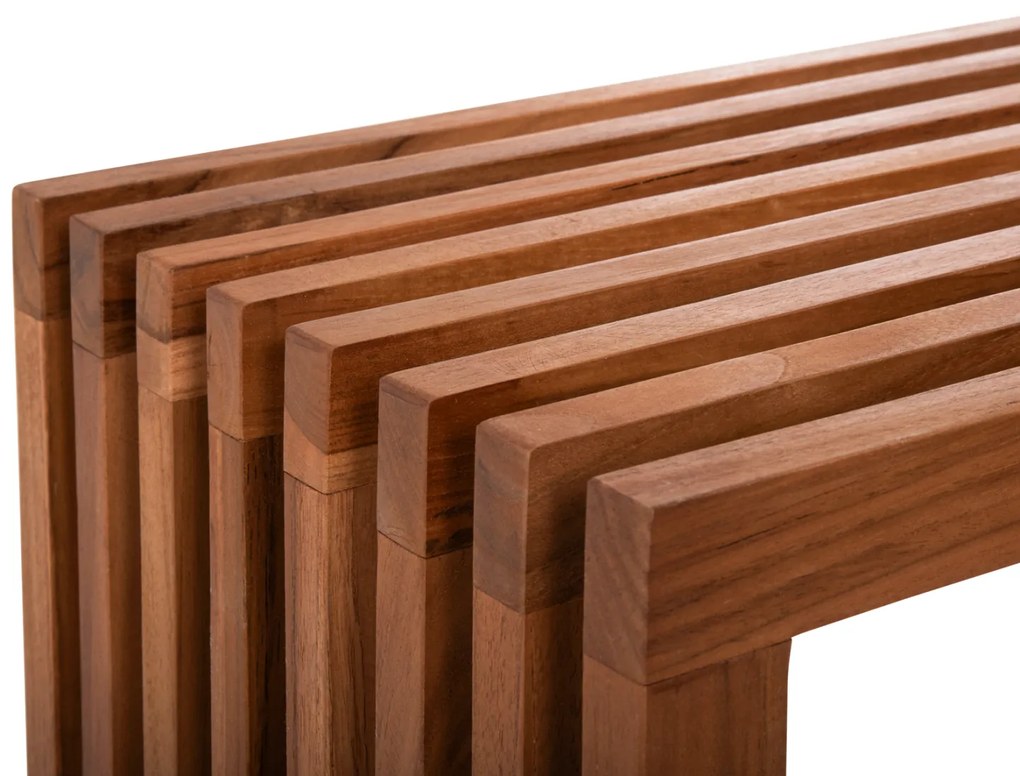 Κονσόλα Nya Μασίφ Ξύλο Teak Σε Φυσικό Χρώμα 130x29,5x46Υ Εκ.