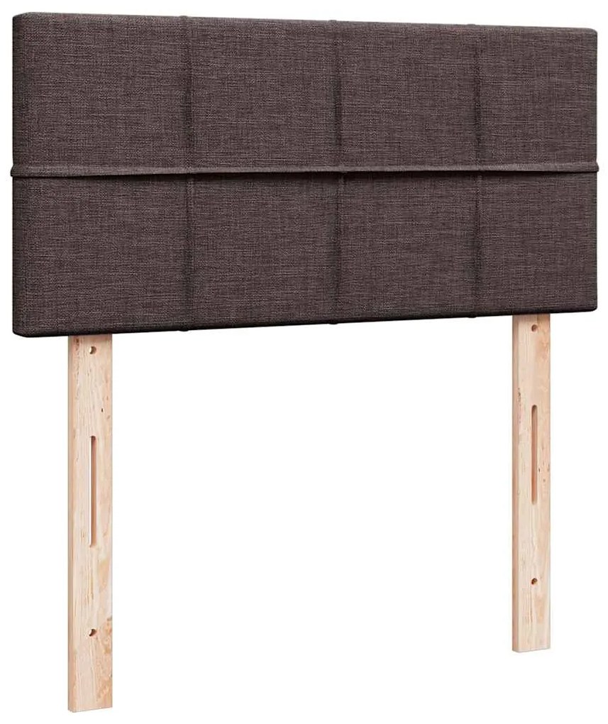 Οθωμανικό κρεβάτι με στρώμα Σκούρο καφέ 80x200cm ύφασμα 3311417