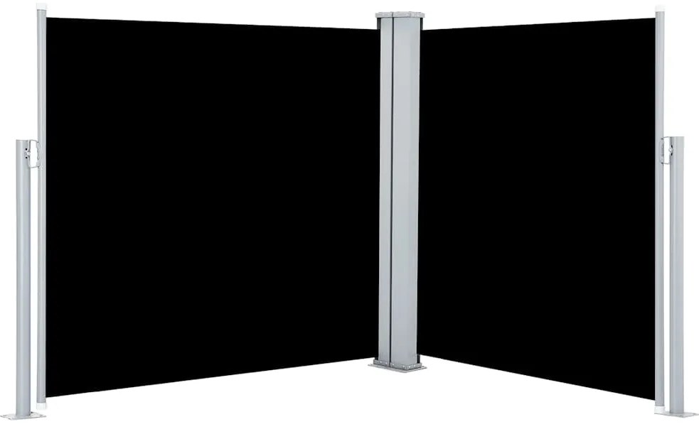 vidaXL Σκίαστρο Πλαϊνό Συρόμενο Μαύρο 100 x 600 εκ.