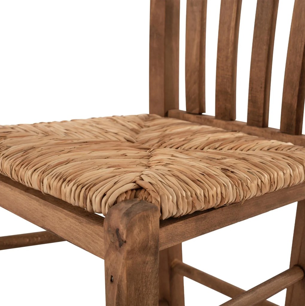 Καρέκλα C10376.01 Καφενείου με Ψάθα Καρυδί Εμποτισμoύ 41x35x89 εκ.