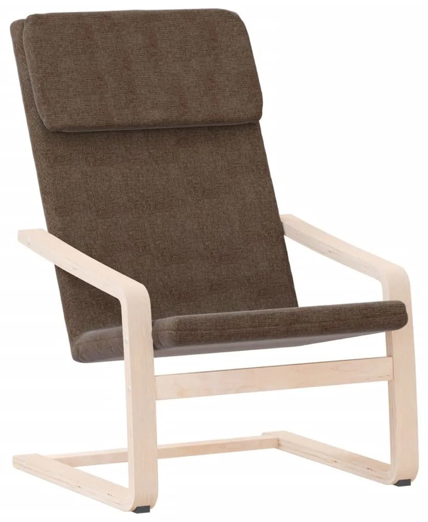 vidaXL Πολυθρόνα Relax Σκούρο Καφέ Υφασμάτινη