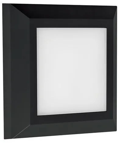 Απλίκα Φωτιστικό Τοίχου LED 3W 3CCT IP65 25x25cm Slim Pro Eurolamp-145-52085-Μαύρο 145-52085