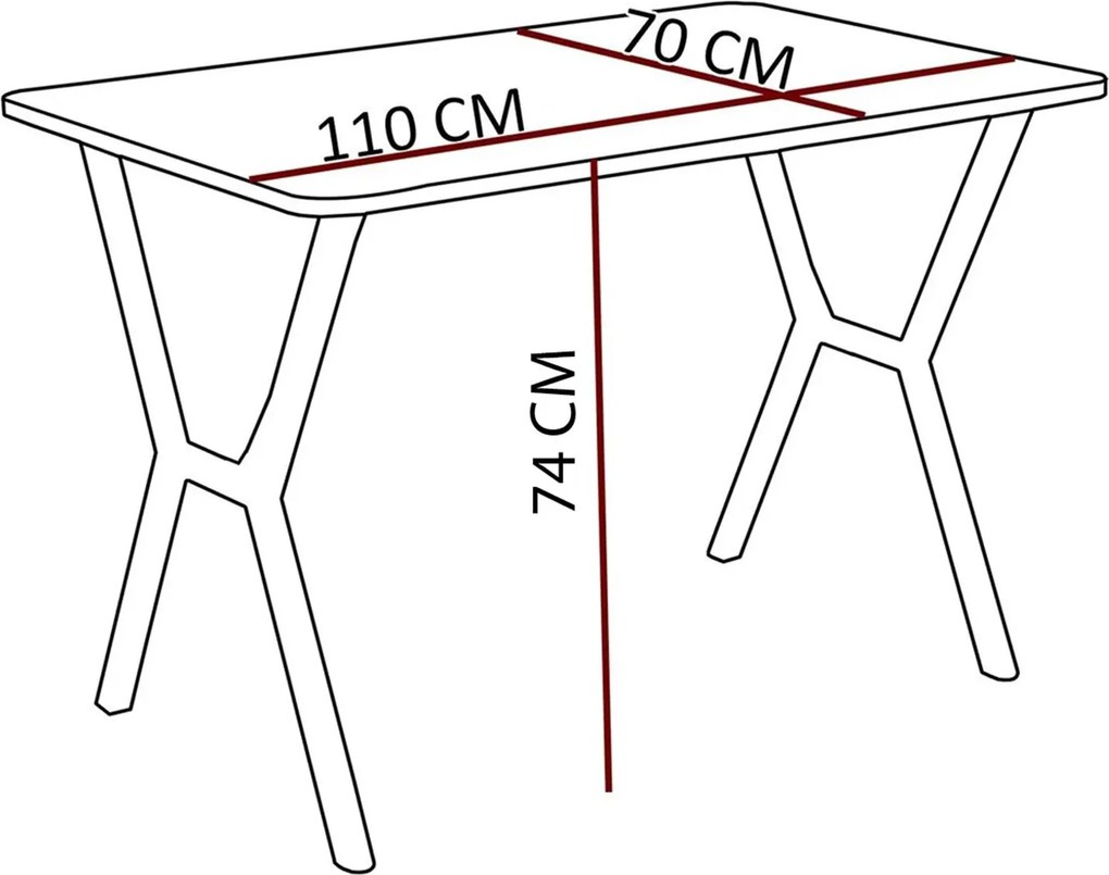 Extendable Dining Table &amp; Chairs Set (5 Pieces) Dubai - Anthracite, Walnut Anthracite
Walnut