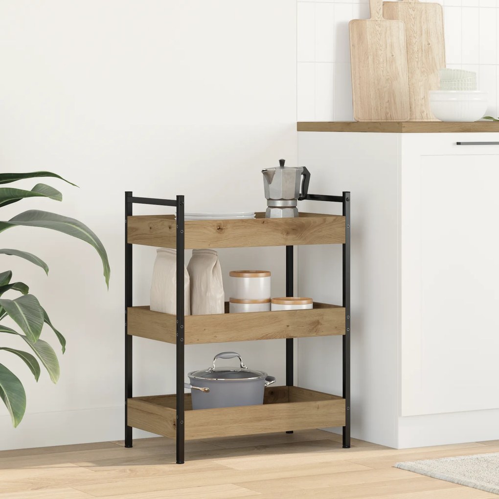 vidaXL Κινήσεις Κουζίνας Καρυδιά 50x30x70 εκ Επεξεργασμένο Ξύλο