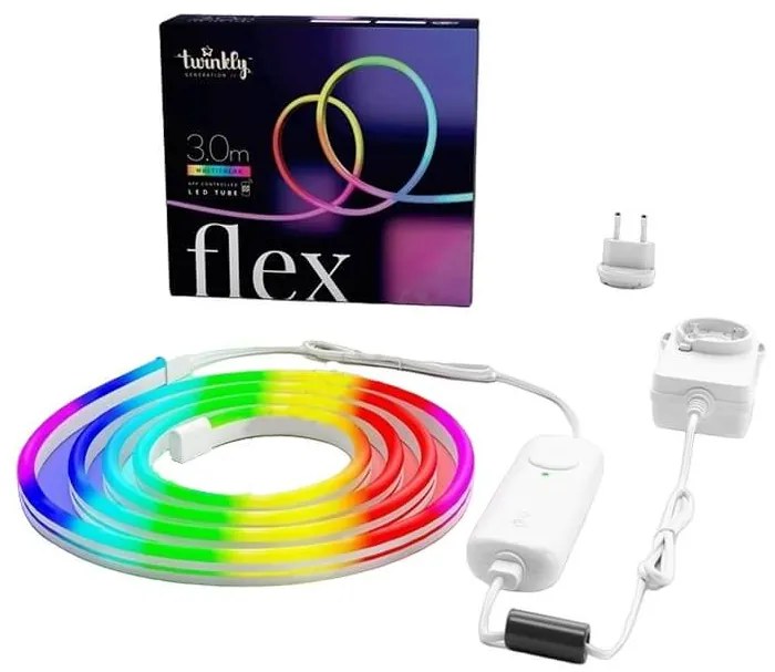 Smart Ταινία LED Twinkly Flex (TWFL300STW-WEU), 2 Μέτρα, 300 LED RGB, με Βluetooth, WiFi, Dimmer Και Έλεγχο μέσω Κινητού Τηλεφώνου